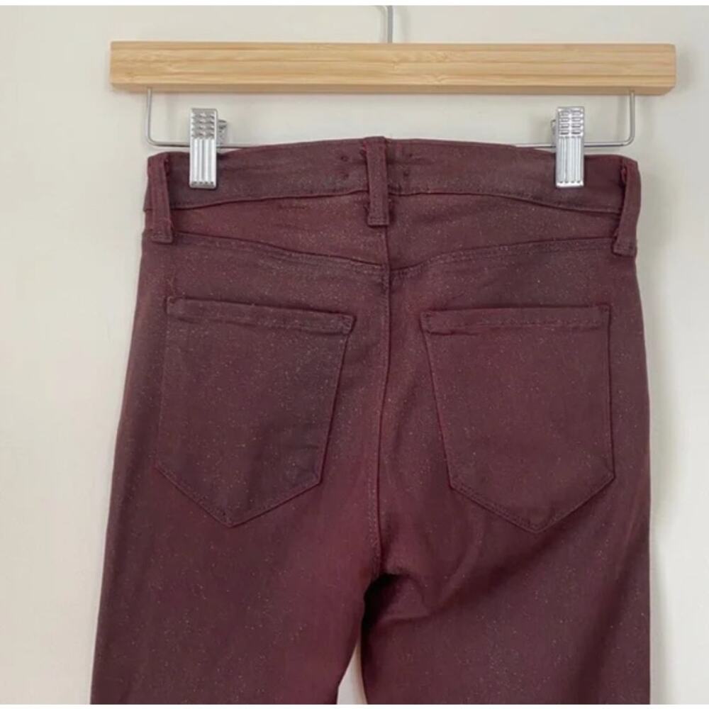 L’AGENCE Margot High Rise Glitter Coated Jeans 24 - Picture 6 of 9